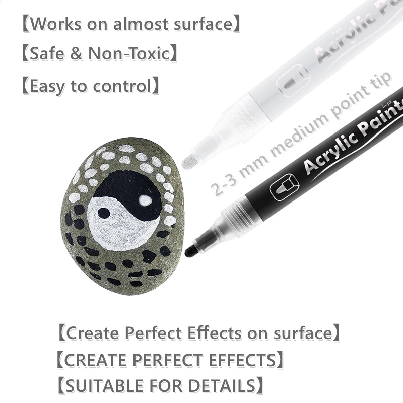 3Pcs/set White Acrylic Paint P - Copic Marker Classic review and price