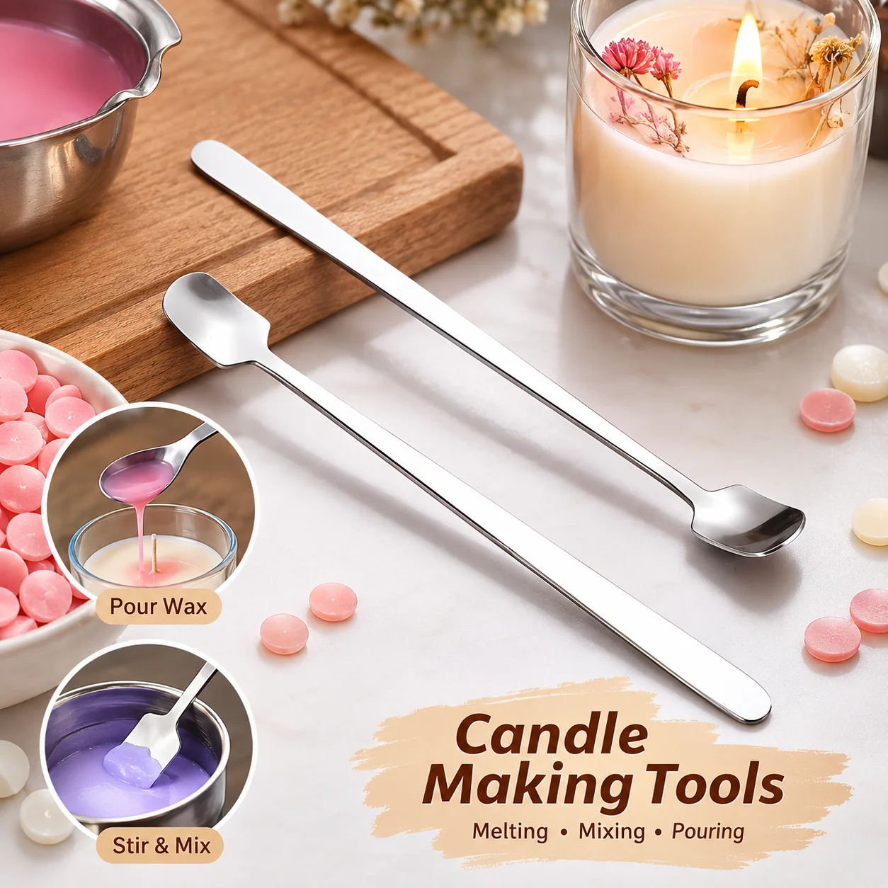 1/2PCS Stainless Steel Candle  - Candle Supplies Kit review and price