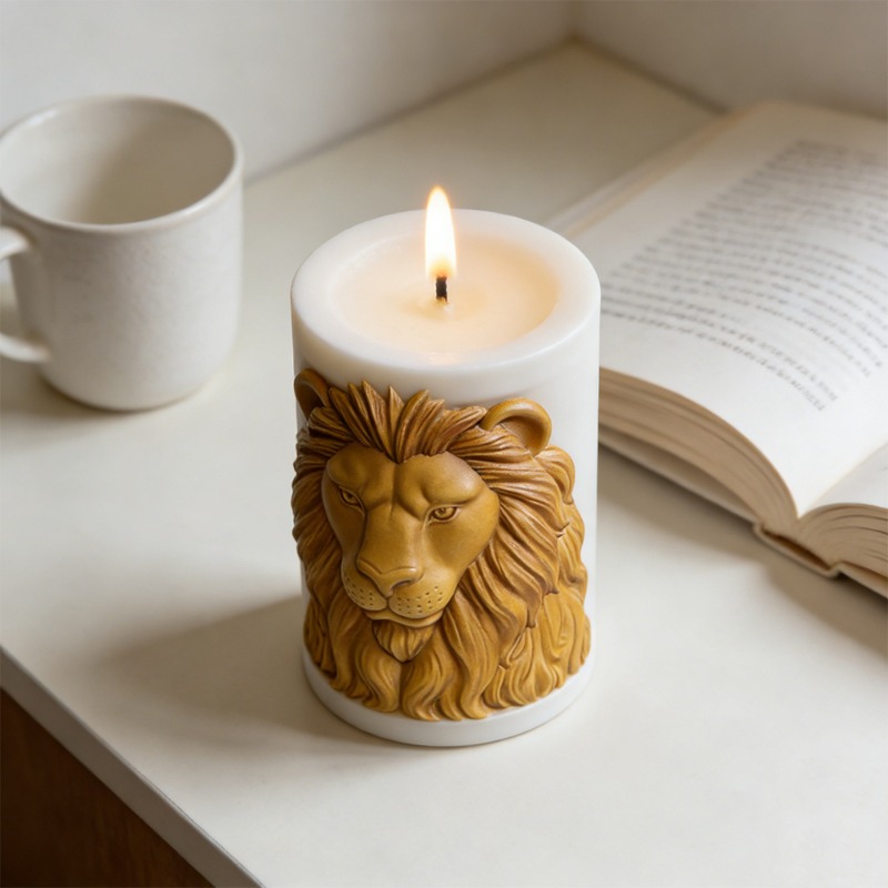 Animals Lion Candle Molds Sili - Candle Supplies Luxury review and price