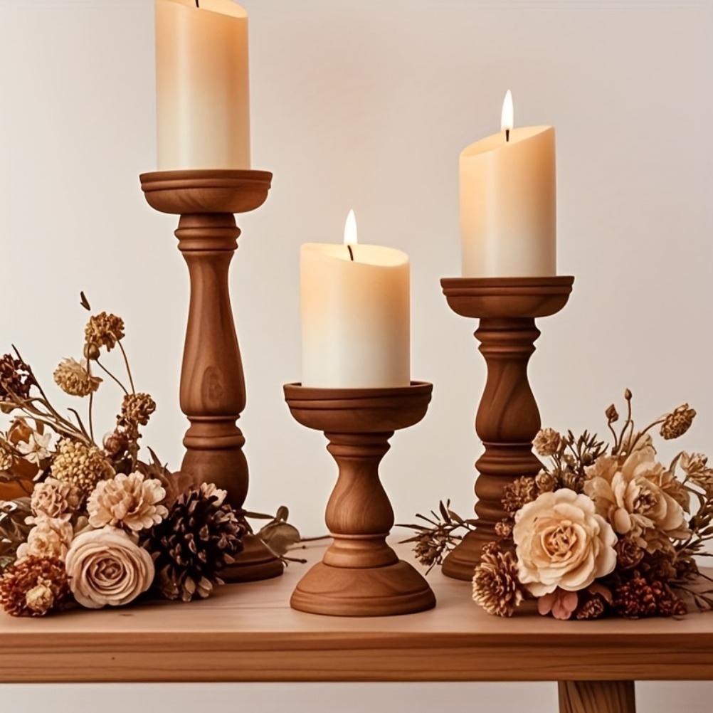 Vintage Wooden Candle Holders  - Candle Zero review and price