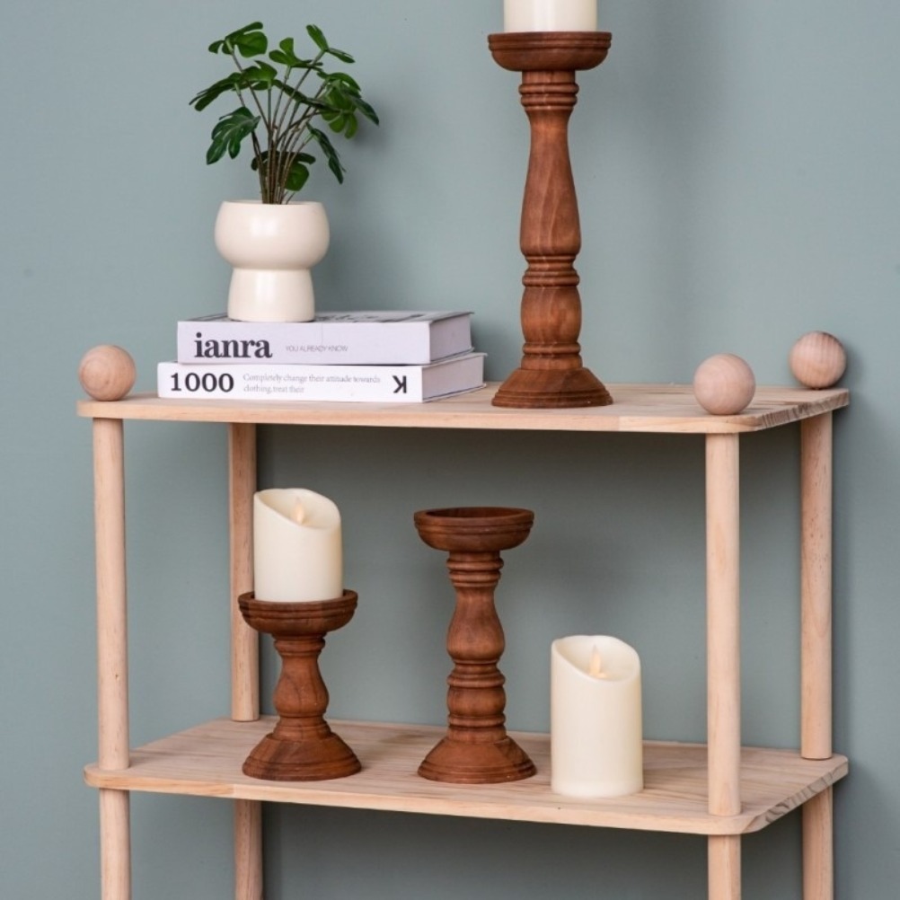Vintage Wooden Candle Holders  - Candle Zero review and price