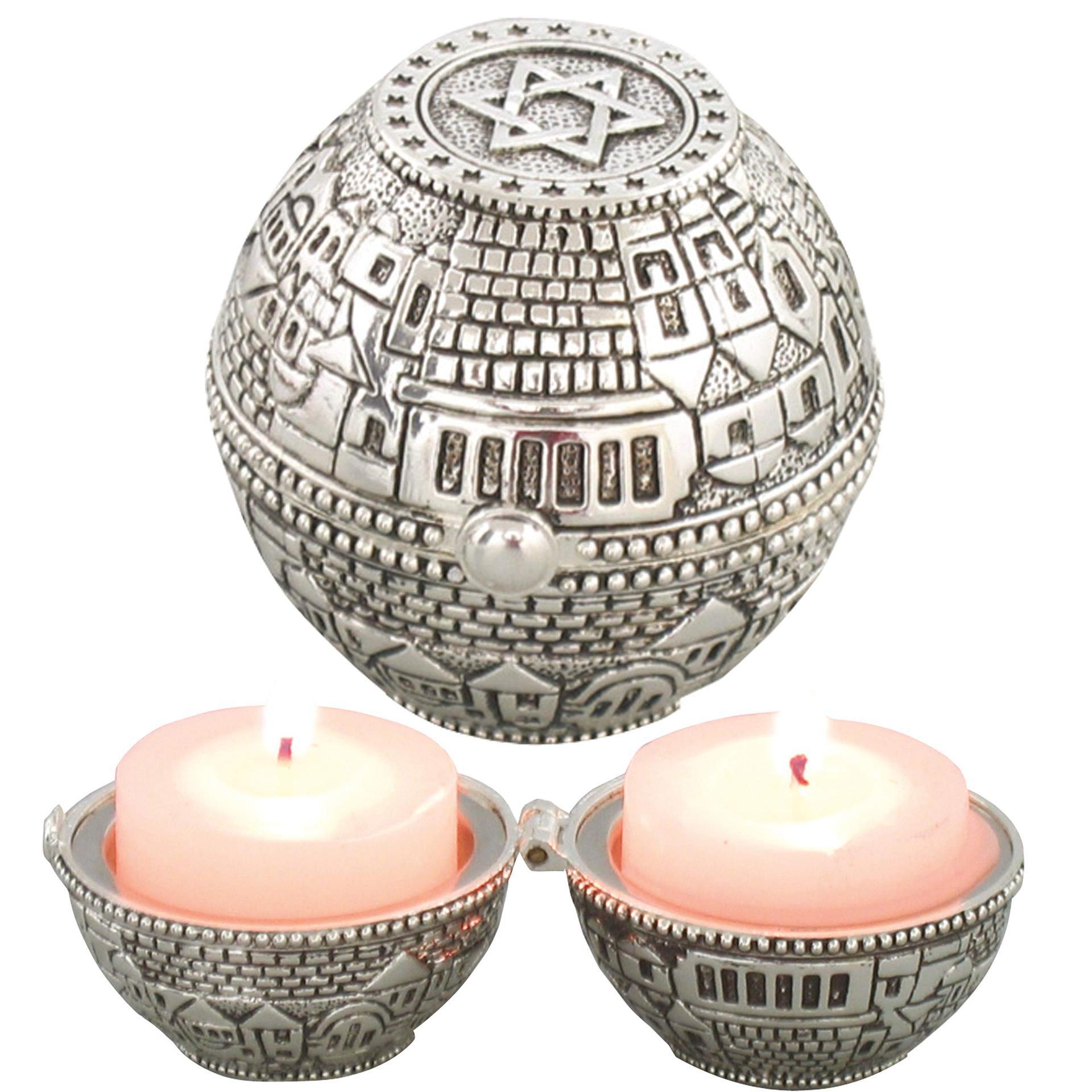 Jewish Shabbat Metal Travel Ca - Candle Zero review and price