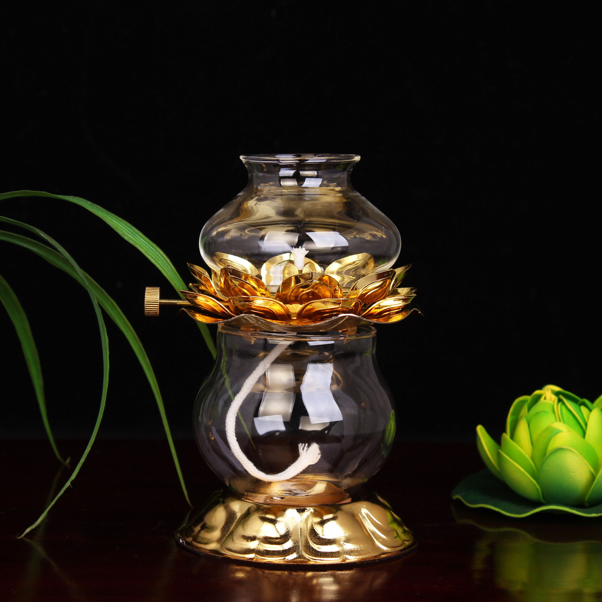 Golden Oil Lamp For Buddhist W - Candle Zero review and price