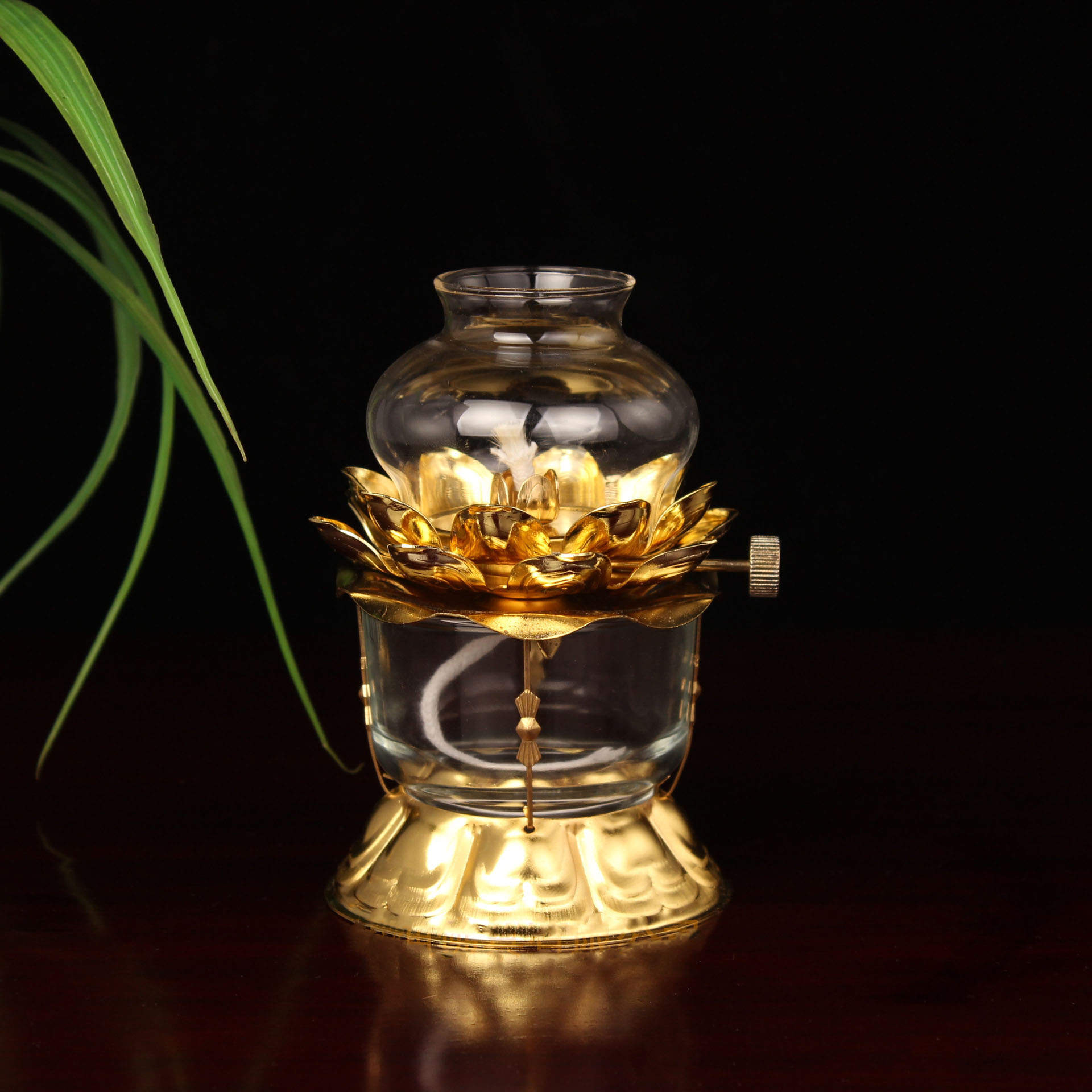 Golden Oil Lamp For Buddhist W - Candle Zero review and price